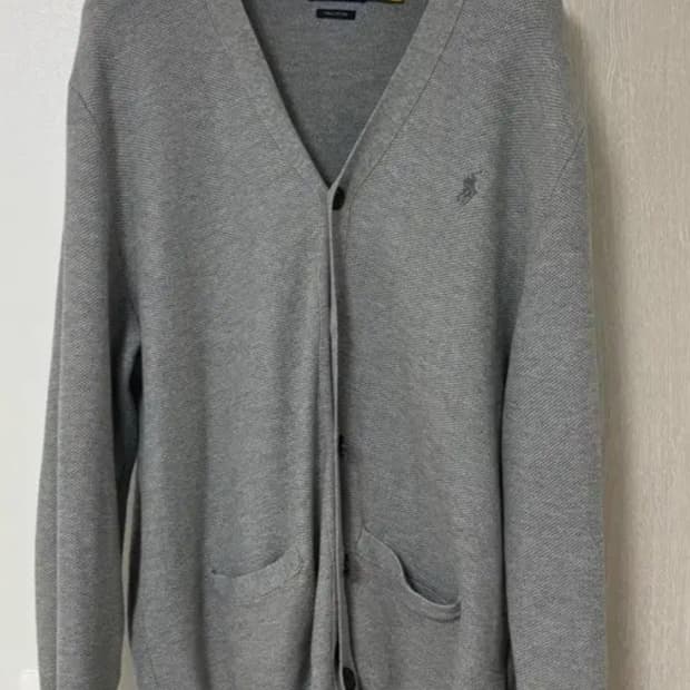 폴로 피마코튼 가디건 L