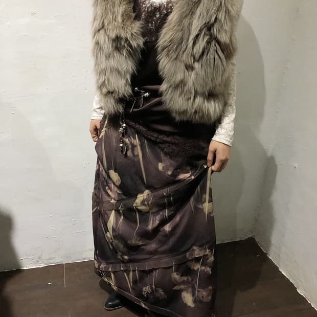 Dusky Blossom Lace Skirt