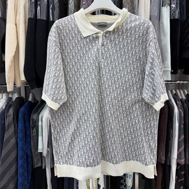 [리오브전포점] 디올 오블리크 자카드 폴로 반팔 셔츠
