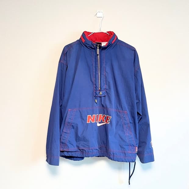 90s 올드 나이키 빈티지 빅로고 나일론 풀오버 아노락 자켓