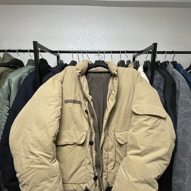 엘무드 가먼트 워시드 다운 푸퍼 베이지 48