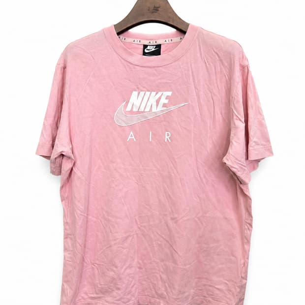100,L )) NIKE AIR 나이키 에어 반팔티셔츠! 핑크&화이트로고