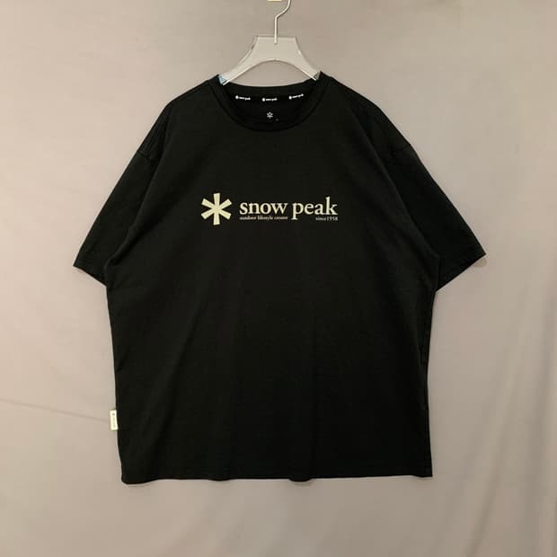 XXL 스노우피크 빅사이즈 로고 프린팅 기능성 반팔티