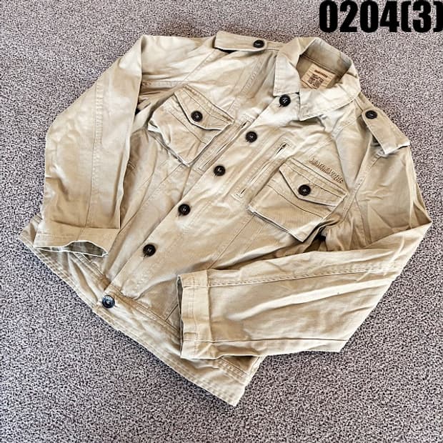 [100] 잠뱅이 베이지 견장 디테일 야상 자켓 0204(3)