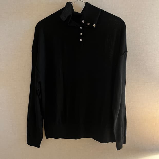 anggae Half Neck Button Pullover
