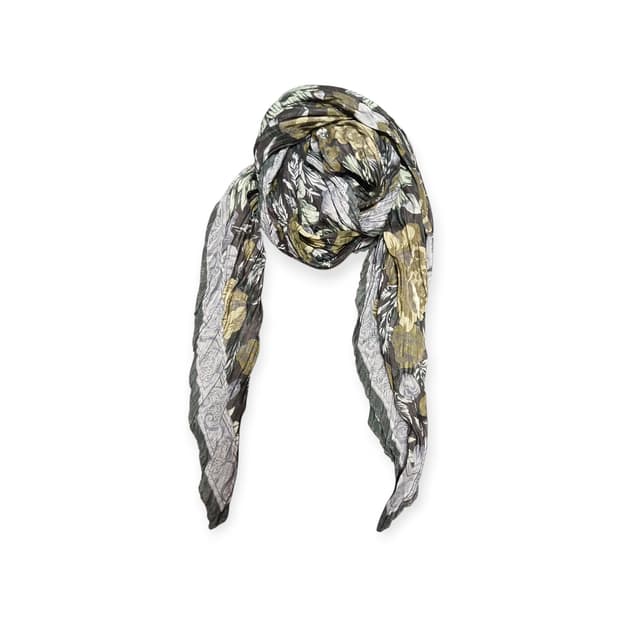 플리츠 플라워 스카프 