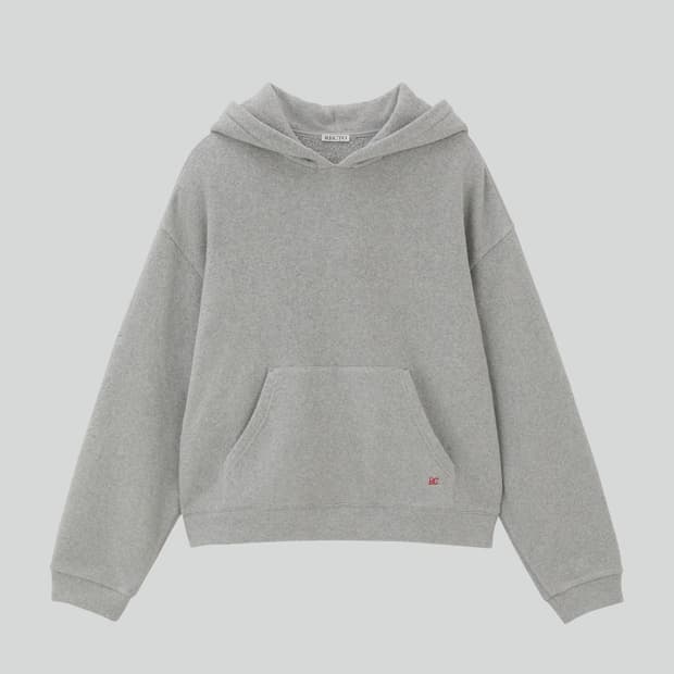 렉토 맨즈 RC 엠브로이더리드 후드 멜란지 그레이