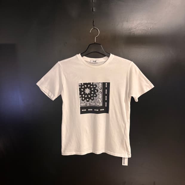 MSGM 키즈 페이즐리 프린트 반팔 티셔츠