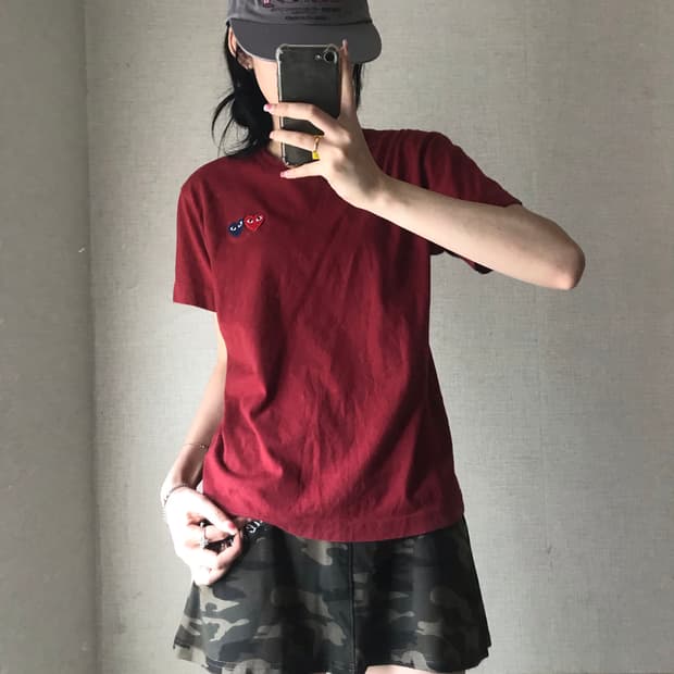꼼데가르송 더블와펜 반팔티셔츠