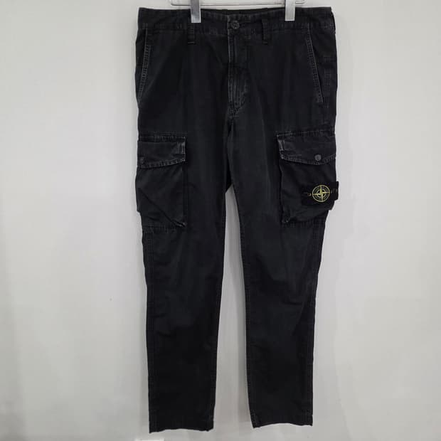 스톤아일랜드 블랙 카고 팬츠 31