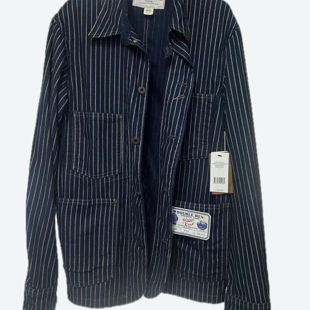 RRL 인디고 스트라이프 엔지니어 자켓 (L)