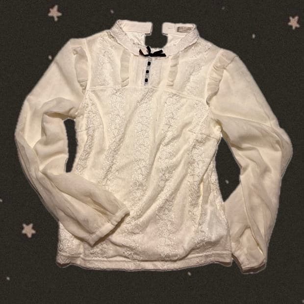 엑시즈팜 바닐라 라떼 로맨틱 히메 갸루 레이스 탑