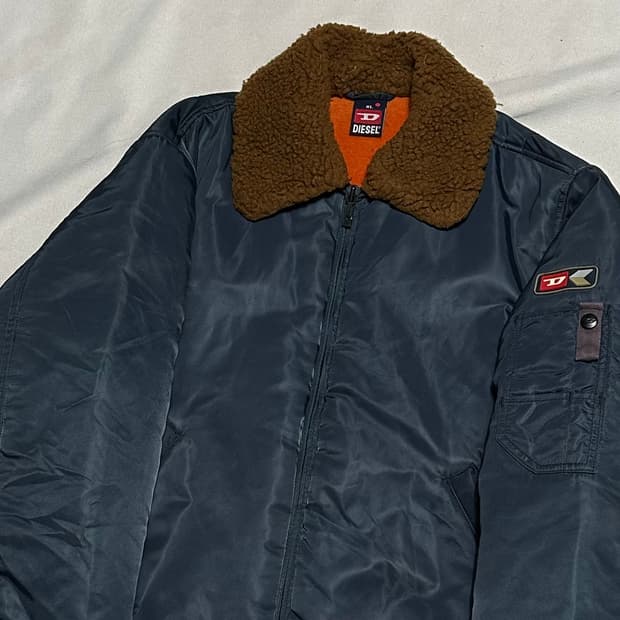 XL 디젤 에비에이터 파일럿 봄버 자켓