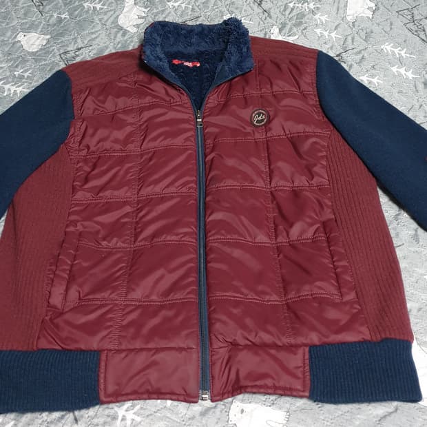 JDX 방풍 퍼 안감 패디드 니트 짚업 자켓 (105)