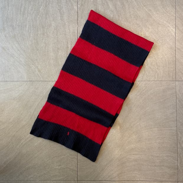 폴로 정품 울 스트라이프 머플러 목도리