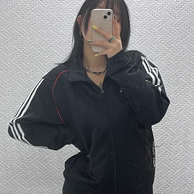 아디다스 올드스쿨 레트로 크로스 배색 져지 집업 L C07453