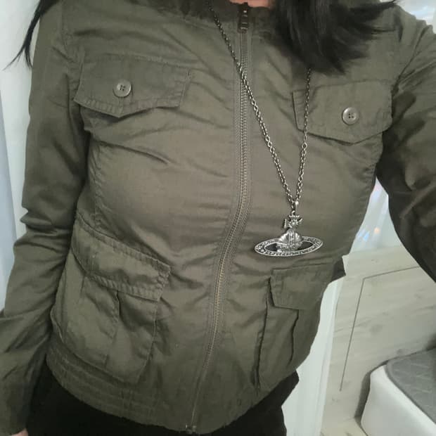 y2k 갸루깔 카키자켓