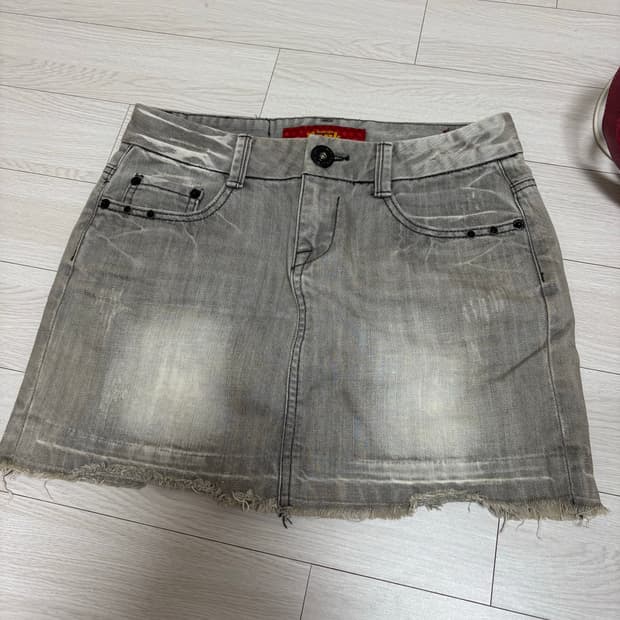 하자확인) 데님 미니스커트 빈티지 y2k 펑크 갸루 그런지페어리