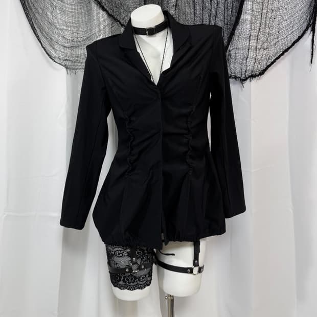 shrring blazer jacket