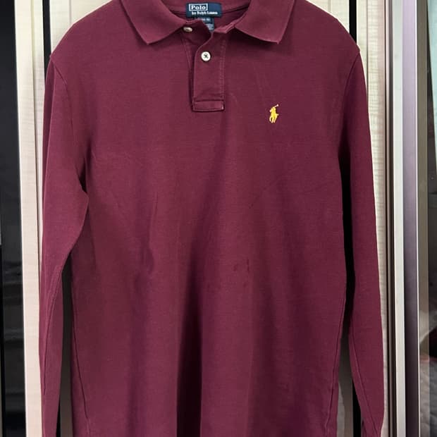 폴로랄프로렌 카라 롱슬리브 버건디