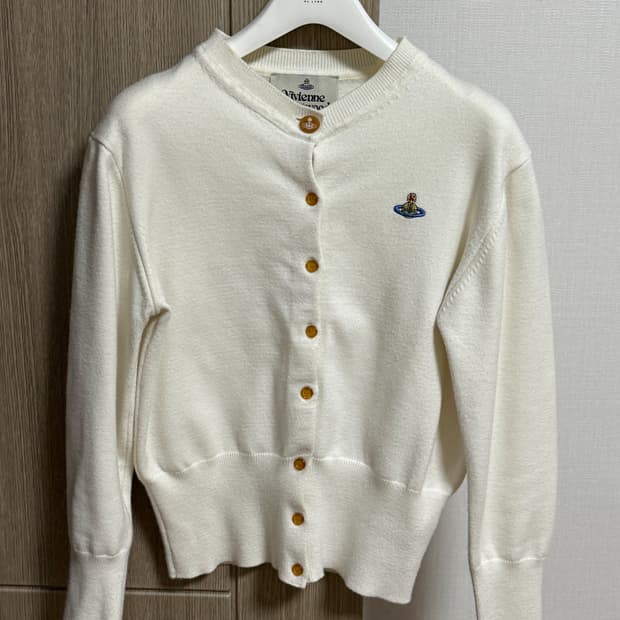 비비안웨스트우드 화이트 가디건(정품