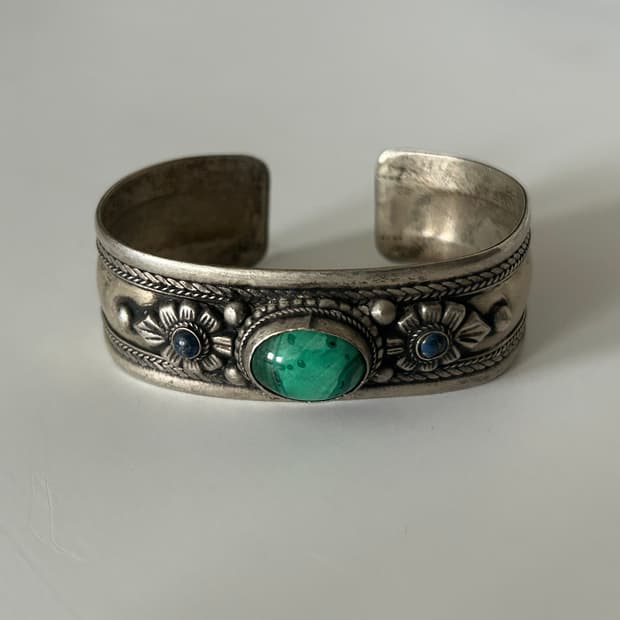 인도 빈티지 메탈 원석 뱅글