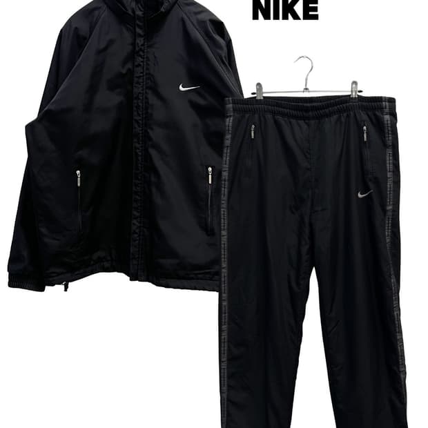 나이키 올드스쿨 사이드테잎 웜업 셋업 블랙 made in korea