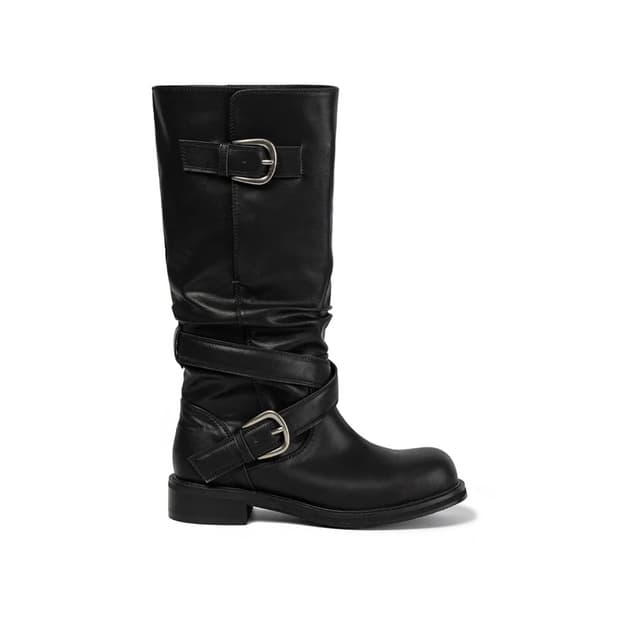 (새상품) 기호 Raven Foldable Buckle 부츠 블랙 245