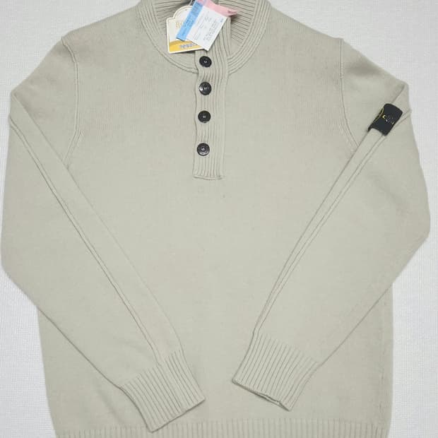 (정품) 스톤아일랜드 와펜 하프집업 니트