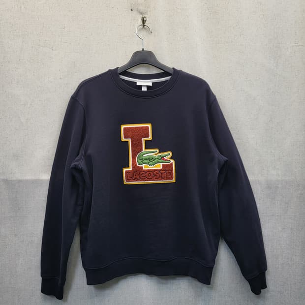 라코스테 네이비 L로고 맨투맨