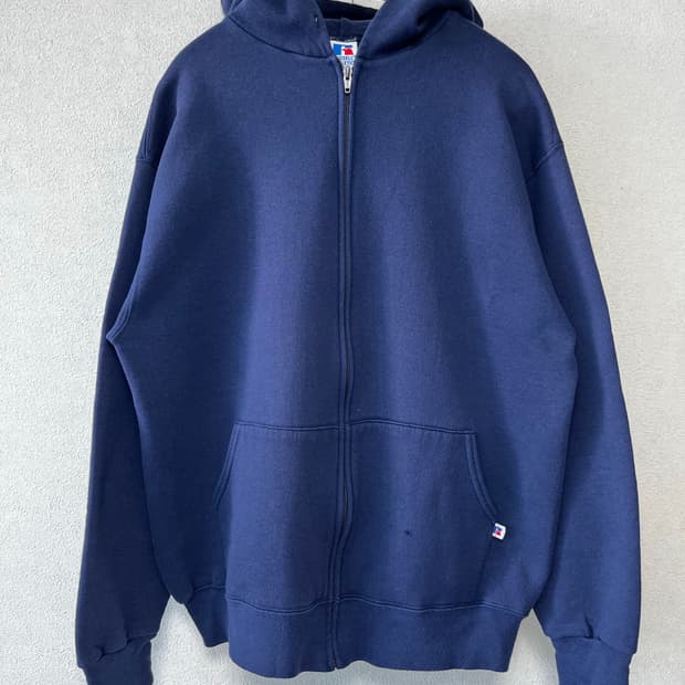 90s russell athletic hoodie zip