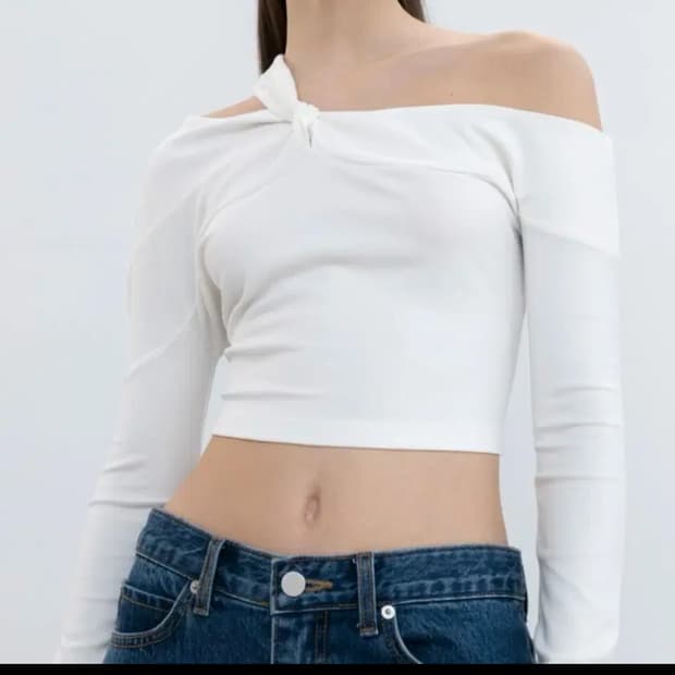 더티스 투웨이 크롭탑 블랙 M