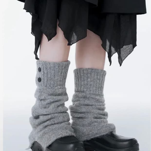 미세키서울 버튼 니트 레그워머