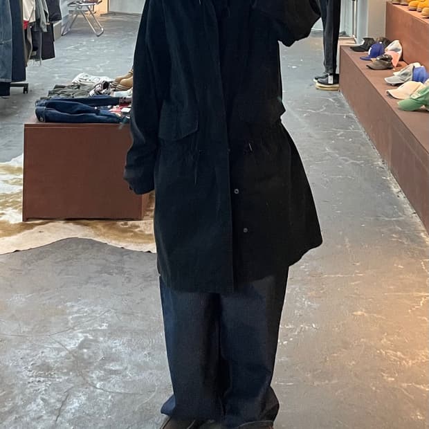 갭 블랙 피쉬테일 야상 자켓