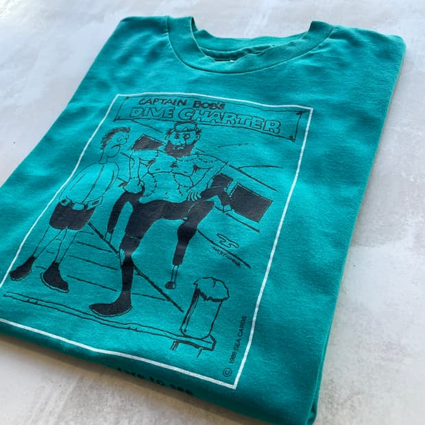 80‘s USA vintage “Captain Bob” T-shirt L