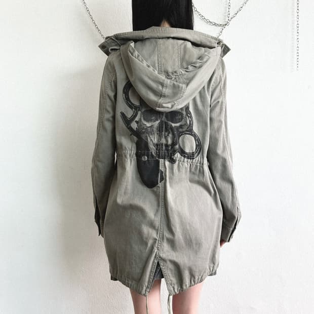 gladnews jpn vkei punk 프린트 피쉬테일
