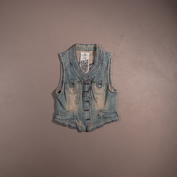 O'2nd Y2K DENIM VEST