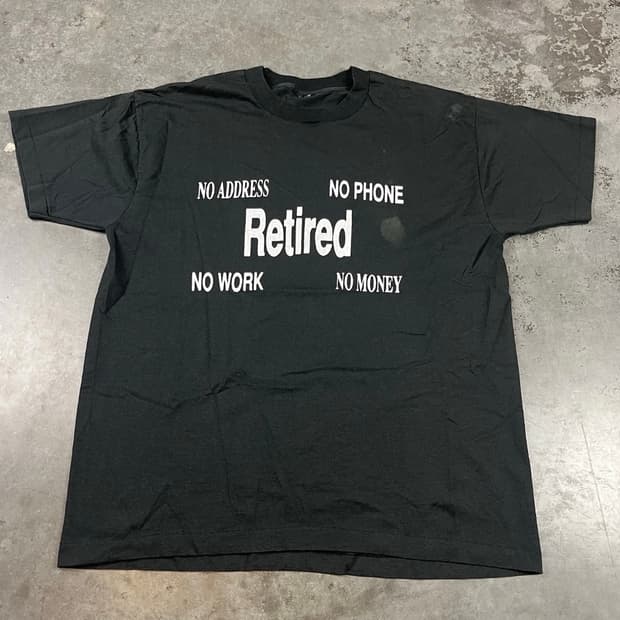 90년대 retired 퍼니 티셔츠