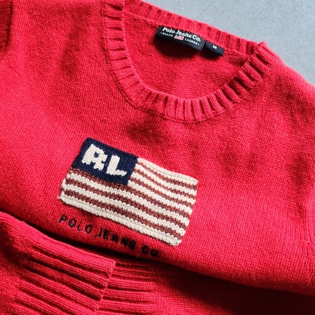 폴로 여성 니트 (예쁜 빨강 니트)