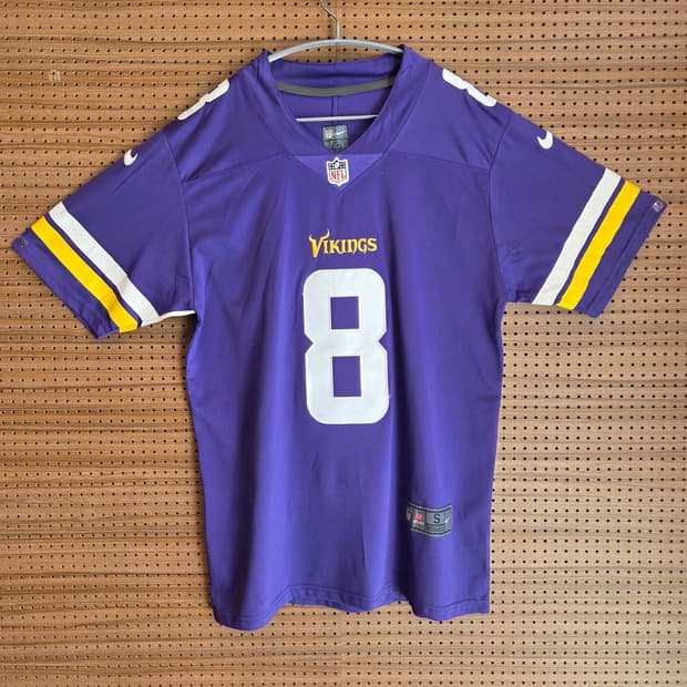 💜바이킹스 NFL 나이키 저지 (커즌스 No.8) 상태굳