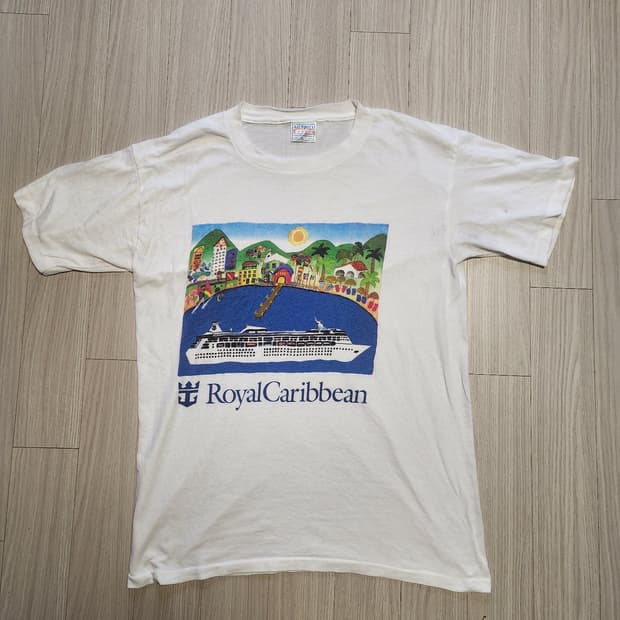 90년대 싱글스티치 Royal Caribbean 빈티지 반팔티