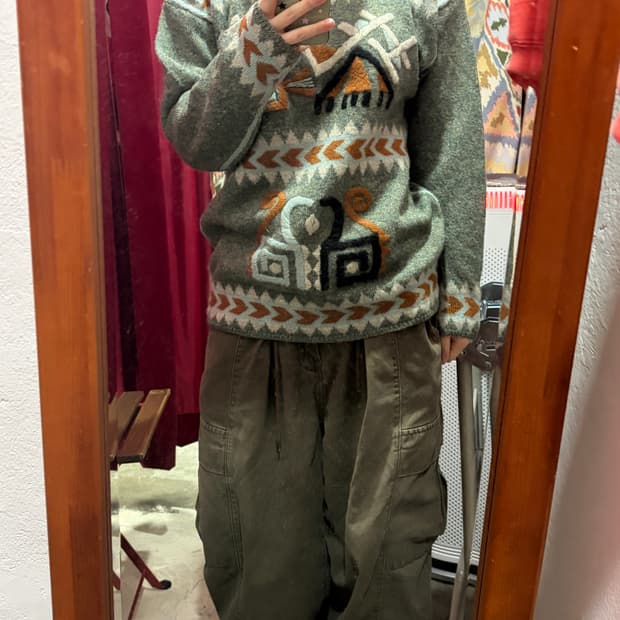  wool 100% vintage 니트  울 100%