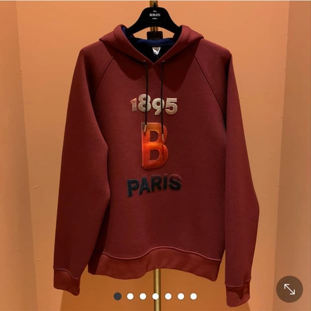 벨루티 네오프렌 후드 버건디 M