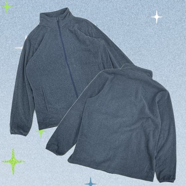 🏕️일본 빈티지 플리스 집업 🏕️블루 그레이 후리스 시티보이 캠핑