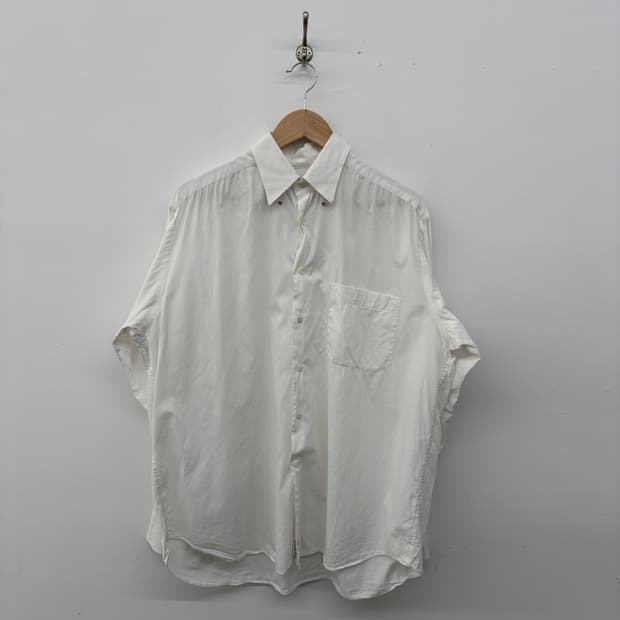 알마니 화이트 반팔 남방 셔츠 남성 L