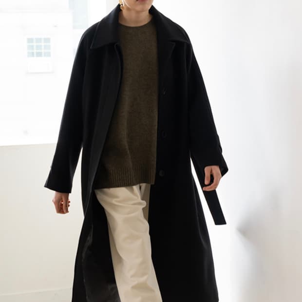 킨더살몬 캐시미어 싱글 코트