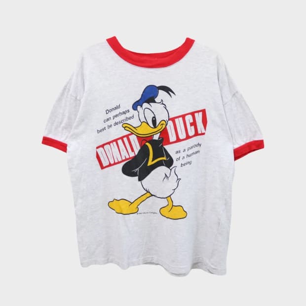90'S DISNEY 도날드덕 프린트 티셔츠 68977
