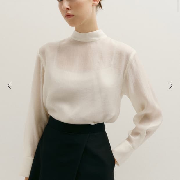 SIE 루디 타이 블라우스 커스타드(새상품)