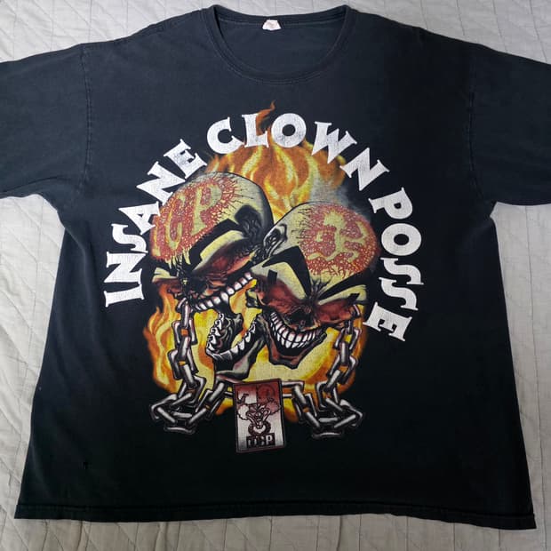 [XL] 00s ICP 트윈 스컬 빈티지 랩티 밴드티 트래쉬드