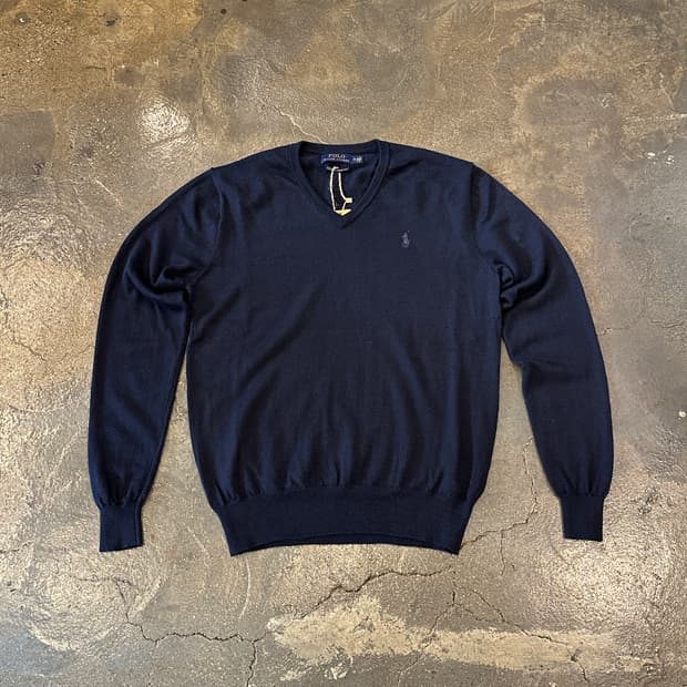 폴로 랄프로렌 메리노 울 니트 네이비 M